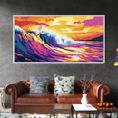 Ocean Wave, Surfing Art, Framed Canvas Print, Beach House Decor, Tropical Wall Art, Coastal Living, Nautical Aesthetic