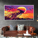 Jellyfish Glow, Ocean Life Art, Vibrant Sea Creatures, Coastal Wall Decor, Underwater Fantasy, Framed Canvas Print