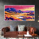 Prairie Cabin, Rustic Homestead, Western Landscape, Canvas Print, Mountain View, Farmhouse Wall Art, Autumn Colors, Living Room Art