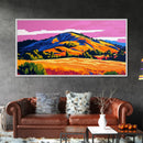 Golden Hills, Sunset Glow, Mountain Scene, Canvas Print, Rustic Home Decor, Nature Lover Gift, Cozy Cabin Art, Autumn Colors