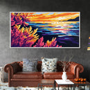 Sunset Reef, Ocean Reflection, Seaside Serenity, Coastal Art, Canvas Print, Dining Room Wall Art, Nautical Home Accent, Relaxing Vibes