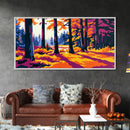 Sunset Over Water, Vibrant Landscape Art, Bold Color Sky Print, Dramatic Cloudscape Painting, Serene Home Decor, Framed Canvas Print