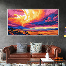 River Reflection, Sunset Glow, Peaceful Nature, Canvas Print, Warm Tones, Rustic Home Decor, Serene Landscape, Office or Bedroom Wall Art