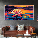Golden Marsh, Sunset Reflection, Nature Scene, Canvas Print, Rustic Wall Art, Living Room Decor, Autumn Landscape, Bold Colors