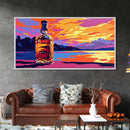Sunset Marsh, Nature Wall Art, Tranquil Landscape, Colorful Home Decor, Serene Waters, Framed Canvas Print, Living Room Wall Art