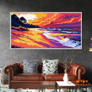 Serene Lake, Autumn Wall Art, Fall Landscape, Framed Canvas Print, Nature Home Decor, Cabin Living Room Art, Vibrant Artwork