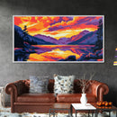 Lake Reflection, Mountain Sunset, Wilderness Art, Canvas Print, Nature Wall Art, Cabin Decor, Rustic Home Artwork, Serene Landscape