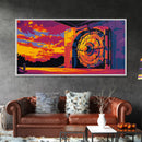 Vault Door, Industrial Art, Bold Metal Wall Art, Futuristic Scene, Unique Home Decor, Framed Canvas Print, Office Wall Art, Man Cave Decor