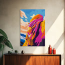 Colorful Mountain Peak, Canvas Print, Vibrant Nature Scene, Bold Landscape, Modern Home Decor, Adventure Wall Art, Nature Inspired Accent