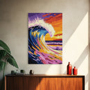 Giant Wave, Ocean Wall Art, Surf Decor, Beach Theme, Canvas Print, Vibrant Seascape, Coastal Home Art, Ocean Lovers Gift