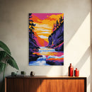 Waterfall View, Majestic Nature Art, Framed Canvas Print, River Landscape, Tranquil Home Decor, Zen Wall Art, Peaceful Living Room Print
