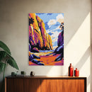Canyon View, Desert Wall Art, Southwest Decor, Vibrant Landscape Print, Nature Lover Gift, Modern Wall Art, Framed Canvas Print