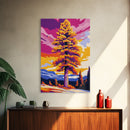Autumn Tree, Fall Landscape, Vibrant Colors, Nature Wall Art, Framed Canvas Print, Cozy Decor, Cabin Aesthetic, Rustic Gift Idea