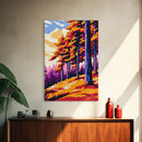 Autumn Forest, Golden Trees Art, Canvas Print, Vibrant Nature Painting, Fall Wall Decor, Warm Tones Art, Cozy Home Decor, Office Art