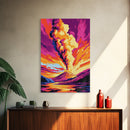 Volcano Eruption, Dramatic Nature Art, Canvas Print, Fiery Landscape Painting, Bold Wall Decor, Living Room Art, Adventure Inspired Decor