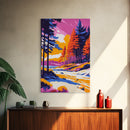Sailboat Sunset, Lake Reflection, Serene Water, Canvas Print, Coastal Home Wall Art, Nautical Aesthetic, Relaxing Sunset Painting