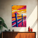 Rustic Fence, Countryside Landscape, Sunset Field, Farmhouse Wall Art, Canvas Print, Rustic Decor, Country Home, Western Wall Art