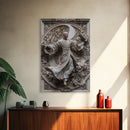 Ornate Sculpture, 3D Wall Art, Elegant Relief, Classical Decor, Canvas Print, Artistic Home Decor, Luxury Interior, Spiritual Aesthetic