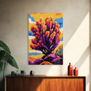 Desert Tree Painting, Vibrant Nature Wall Art, Colorful Cactus Art, Southwestern Canvas Print, Living Room Wall Art, Boho Home Decor
