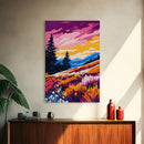 Autumn Lake Sunset, Framed Canvas Print, Vibrant Nature Art, Fall Landscape, Cozy Home Decor, Warm Tones, Relaxing Living Room Artwork