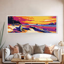 Coastal Sunset, Beach Canvas Print, Vibrant Ocean Art, Nature Wall Art, Colorful Home Decor, Framed Canvas Print, Tropical Wall Art
