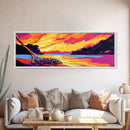 Fishing Net, Coastal Drift, Nautical Scene, Beach Sunset, Framed Canvas Print, Seaside Wall Art, Ocean Decor, Maritime Home Accent
