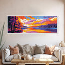 Fall Forest, River Reflection, Tranquil Nature Scene, Canvas Print, Cozy Cabin Wall Art, Living Room Aesthetic, Autumn Tones, Scenic Decor