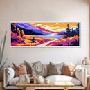 Mountain Valley, Serene Landscape Art, Wilderness Wall Decor, Framed Canvas Print, Tranquil Nature Painting, Large Wall Art, Gift Idea