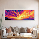 Sunset Explosion, Dramatic Sky, Colorful Abstract Landscape, Modern Home Decor, Canvas Print, Office Wall Art, Vibrant Art