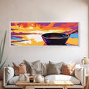 Sunset Pan, Kitchen Wall Art, Cooking Lover Gift, Modern Abstract, Warm Color Palette, Unique Artwork, Framed Canvas Print