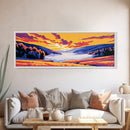 Foggy Valley, Sunrise Glow, Canvas Print, Serene Nature Art, Minimalist Landscape, Cozy Home Decor, Warm Tones Wall Artwork