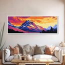Majestic Peaks, Mountain Reflection, Vibrant Nature, Scenic Landscape, Canvas Print, Office Decor, Wilderness Art, Adventure Wall Decor
