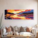 River Bend, Autumn Forest, Serene Nature, Fall Wall Art, Canvas Print, Cozy Cabin Decor, Rustic Landscape, Vibrant Home Decor