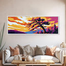 Windswept Tree, Dramatic Sky, Vibrant Sunset, Nature Scene, Canvas Print, Boho Wall Art, Modern Nature Decor, Unique Landscape
