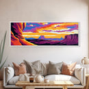 Canyon View, Southwest Landscape, Sunset Sky, Nature Art, Framed Canvas Print, Rustic Wall Decor, Living Room Art, Adventure Gift