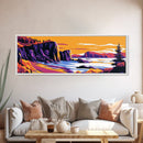 Rocky Cliffs, Coastal Landscape, Sunset View, Wilderness Art, Canvas Print, Rustic Cabin Decor, Adventure Inspired Wall Art
