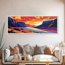 Sunset Valley, Dramatic Clouds, Wild Landscape, Framed Canvas Print, Rustic Home Decor, Colorful Art, Nature Lover Gift, Boho Aesthetic