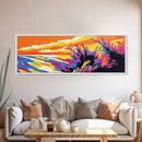 Coastal Sunset, Ocean View, Abstract Seascape, Canvas Print, Beach House Decor, Vibrant Art, Modern Wall Art, Colorful Landscape