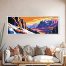 Mountain View, Winter Landscape, National Park Art, Canvas Print, Lodge Wall Decor,  Adventure Art, Snowy Scene, Scenic Painting