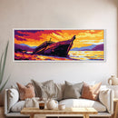 Shipwreck Sunset, Abandoned Boat, Nautical Scene, Dramatic Seascape, Framed Canvas Print, Coastal Wall Art, Living Room Decor