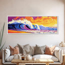 Majestic Waves, Surfing Paradise, Ocean Motion, Canvas Print, Beach House Wall Art, Coastal Theme, Relaxing Bedroom Art, Gift Idea
