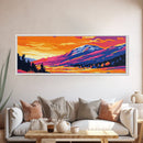 Mountain Valley, autumn colors, scenic nature, peaceful retreat, panoramic landscape, Nature Wall Art, Canvas Print, Framed Canvas Print