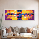 Tribal Totem Reflection, Native American Inspired Art, Abstract Wall Art, Cultural Statement Piece, Framed Canvas Print, Ethnic Decor