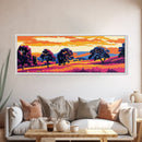 Rolling Hills, Vibrant Trees, Autumn Landscape, Canvas Print, Nature Wall Art, Rustic Home Decor, Dining Room Artwork, Boho Art