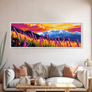 Mountain Meadow, Wildflower Art, Colorful Nature, Canvas Print, Rustic Home Decor, Alpine Landscape, Vibrant Wall Art, Cabin Aesthetic