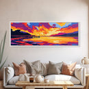 Sunset Dock, Serene Pier, Canvas Print, Landscape Art, Water Scene, Coastal Wall Decor, Relaxing Home Art, Living Room Wall Art