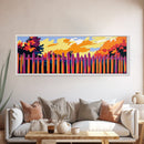 Picket Fence, Autumn Trees, Canvas Print, Cozy Fall Art, Warm Wall Decor, Rustic Landscape, Living Room Art, Country Farmhouse Decor
