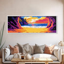 Ocean Cave, Hidden Beach, Coastal Retreat Art, Tropical Escape Print, Beach House Wall Decor, Framed Canvas Print, Vacation Home Art