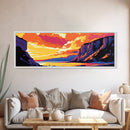 Cliffside Sunset, Golden Coast, Majestic Landscape, Canvas Print, Nature Wall Art, Bold Colors, Living Room Art, Scenic View, Travel Lover
