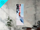 Winter Stroll, Cozy, Snowy, Canvas Print, Modern Minimalist Wall Art, Fashion Illustration, Serene Winter Scene, Home Decor